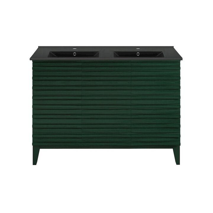 Cascade 48 in. Bathroom Vanity with 3-Hole Ceramic Sink Top