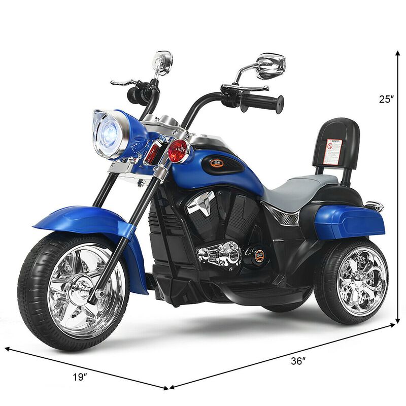 6V Toddler Electric Ride-On Bike with 3 Wheels, Horn and Front Headlight image number 2