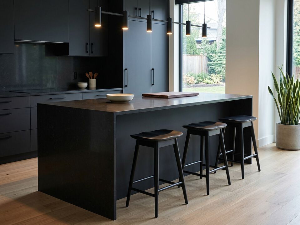 Hilton Backless Counter Stool in Black