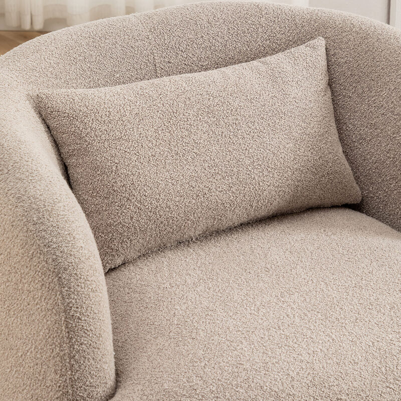 Ashlie Bouclé Swivel Barrel Chair