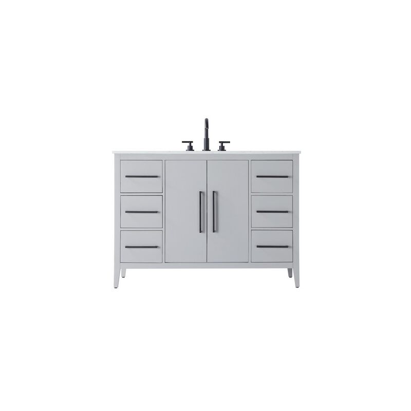 Elegant Kitchen and Bath 48 Inch Single Bathroom Vanity In Grey