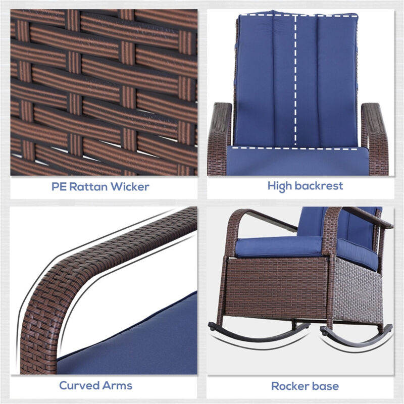 Lightweight Garden Chair / Rocking Chair &ndash; Ideal for Porch, Deck, or Outdoor Spaces image number 6