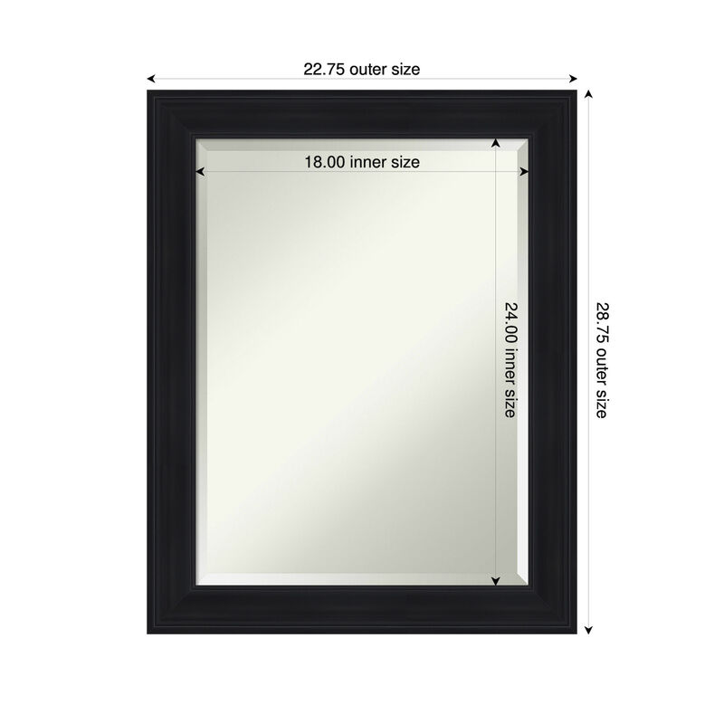 Abbey Black Beveled Framed Wall Mirror image number 4