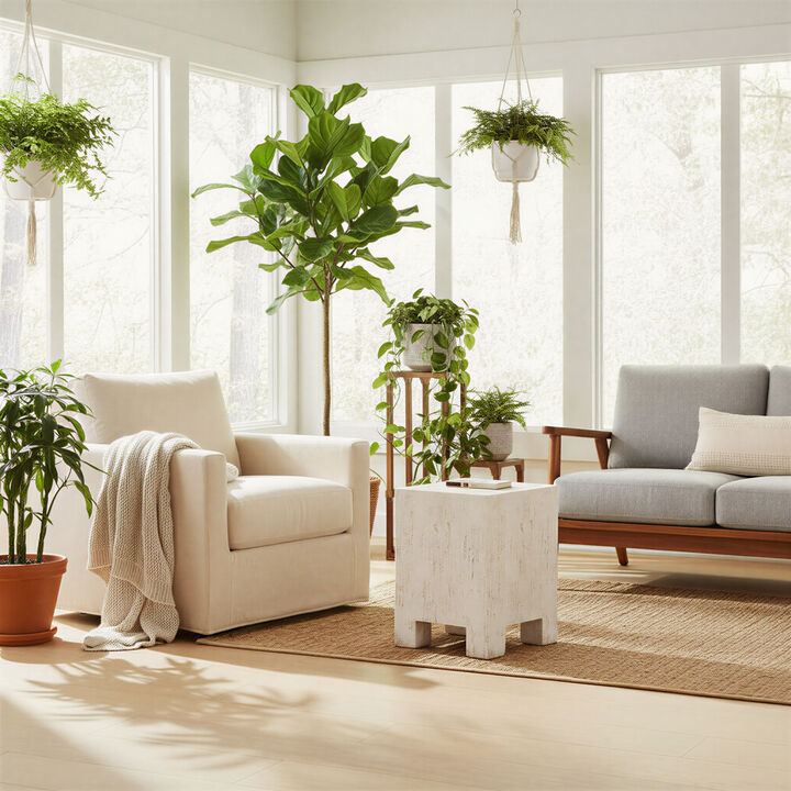 Magnesium Oxide Indoor Outdoor Square Side Table