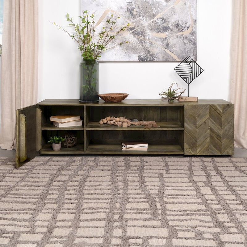 Coaster Co. of America Keese 2-door Wood 70 TV Stand Media Console Mango Brown