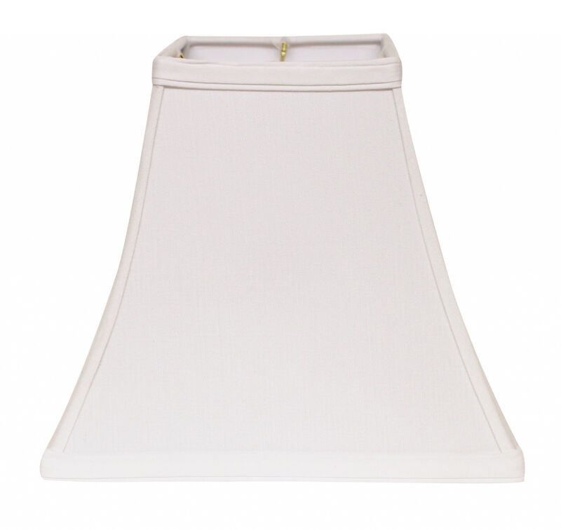 Hivvago 10" White Square Bell No Slub Lampshade