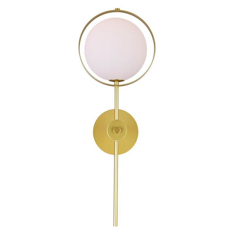 CWI Lighting Da Vinci 1 Light Wall Light With Brass Finish