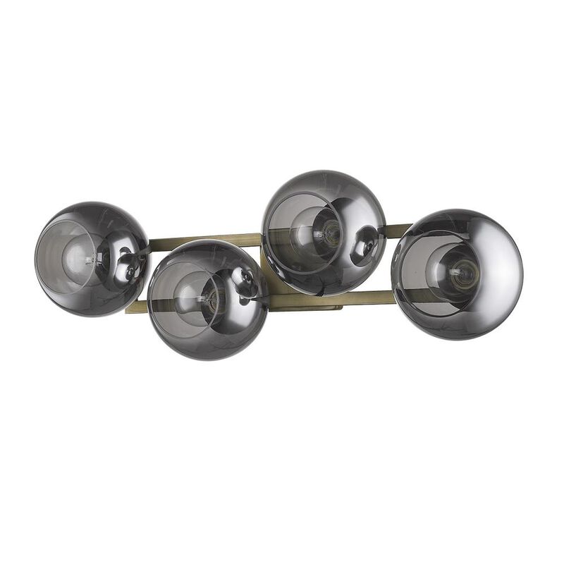 Hivvago Lunette 4-Light Aged Brass Sconce