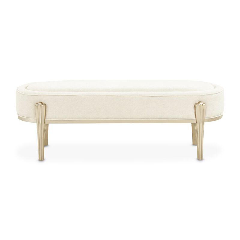 Michael Amini Camellia Field Bench - Caramel image number 2
