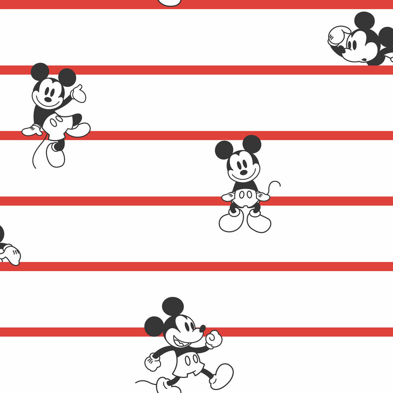 Disney Mickey Mouse Stripe Wallpaper image number 1
