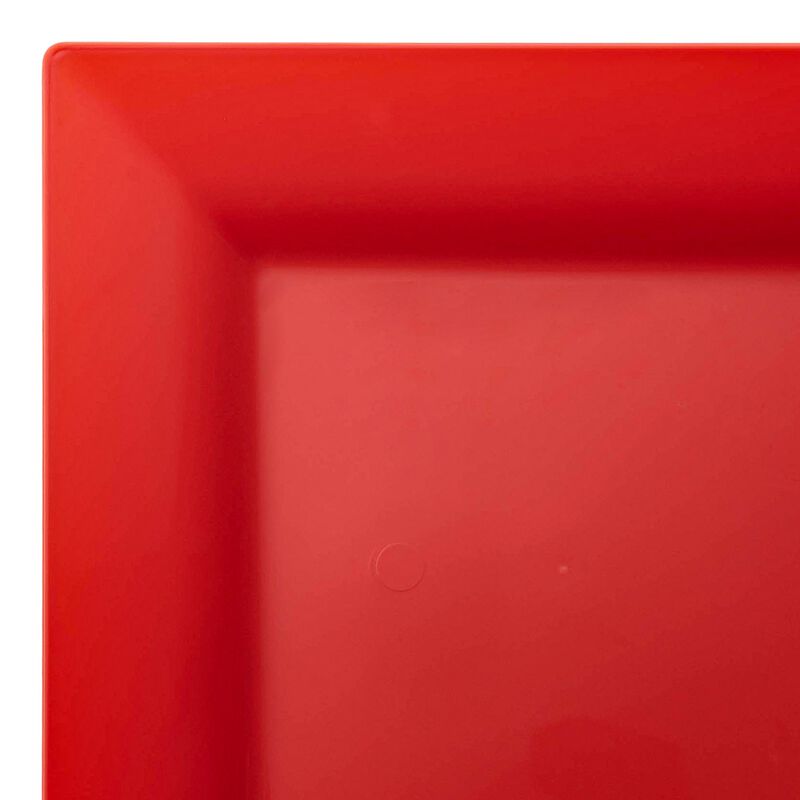 6.5" Red Square Plastic Salad Plates (120 Plates) image number 8