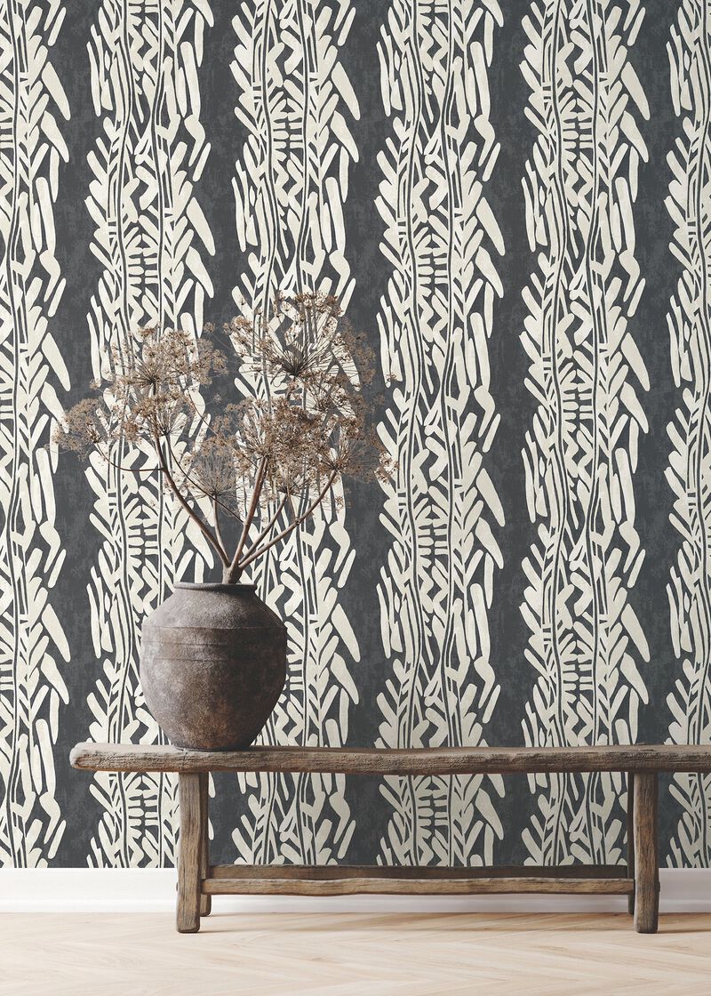 Timira Charcoal Wallpaper (Double Roll) image number 4