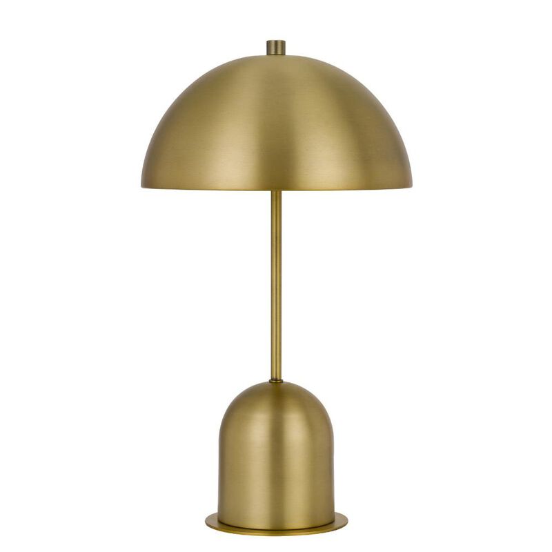Hivvago 20" Antiqued Brass Metal Novelty Desk Lamp With Antiqued Brass Dome Shade