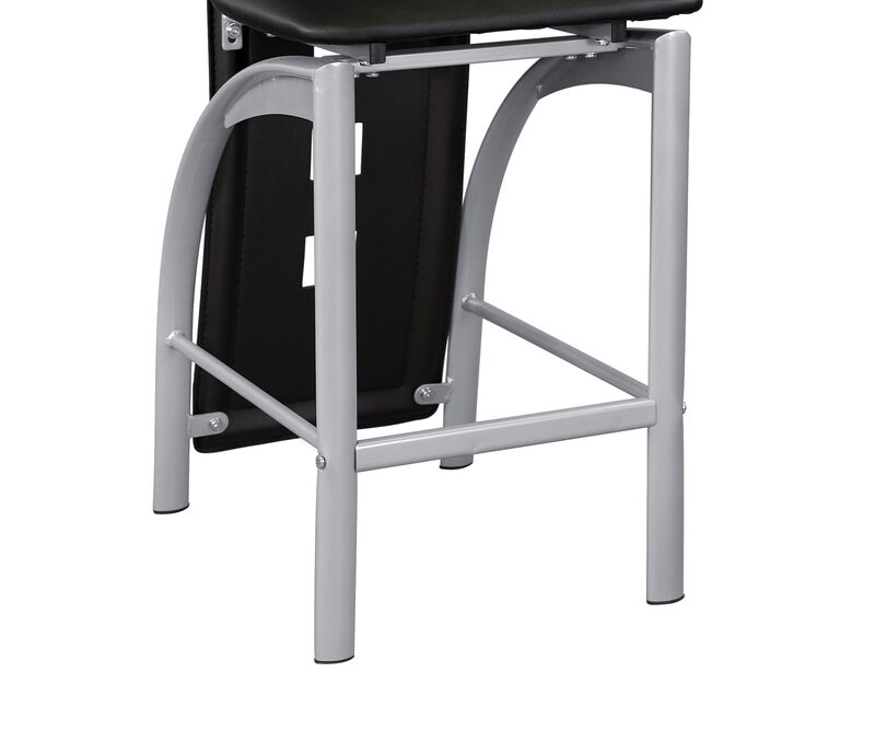 Streamdale Modern Metal Base & Leather Counter Height Chair (Set of 2)