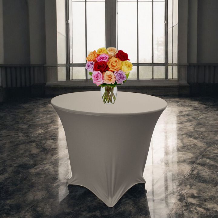 Round Stretch Spandex Tablecloth for Wedding, Party and Restaurant Table Decor