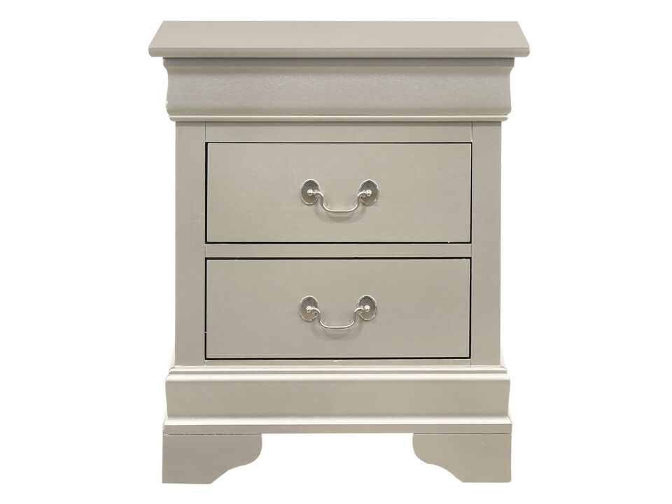Louis Philippe 2-Drawer Nightstand (24 in. H X 21 in. W X 16 in. D)