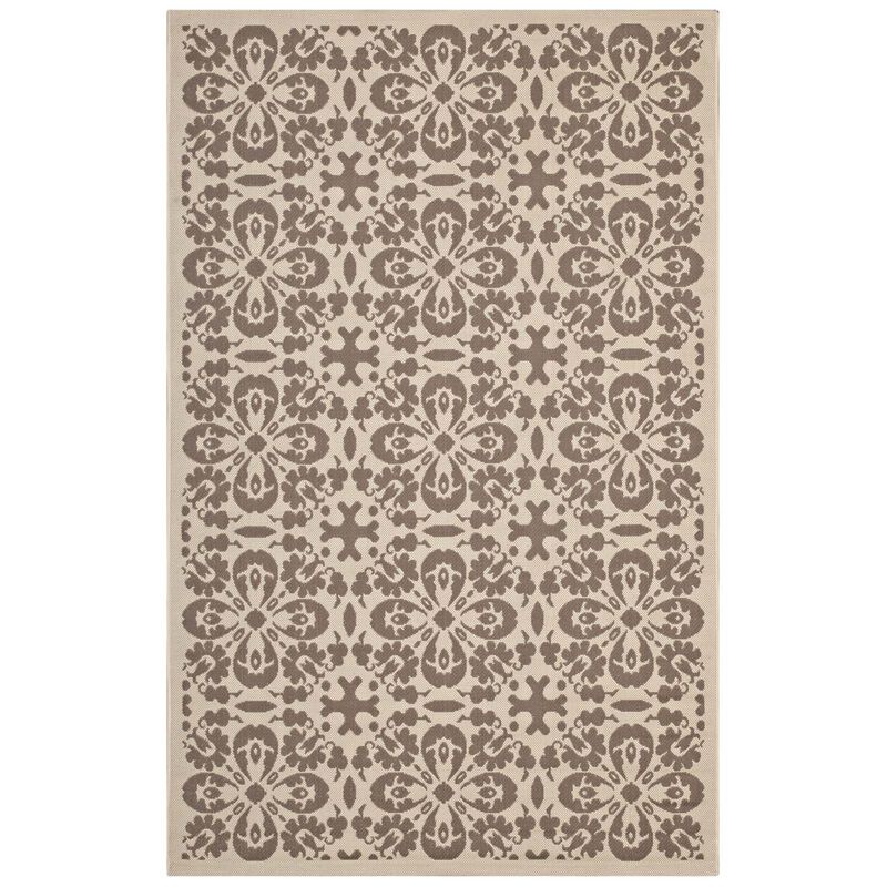 Ariana Vintage Floral Trellis 9x12 Indoor and Outdoor Area Rug
