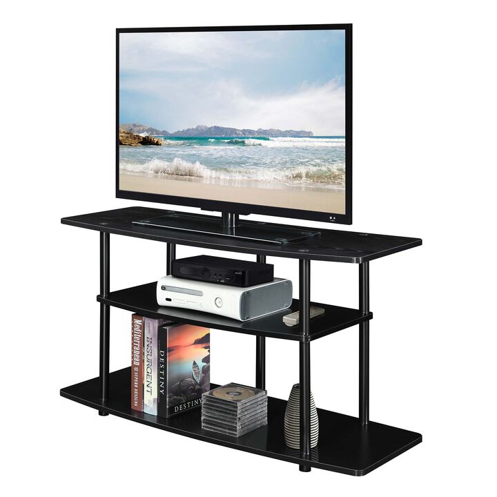 Convenience Concepts  Designs2Go No Tools 3 Tier Wide TV Sd  Black/Black
