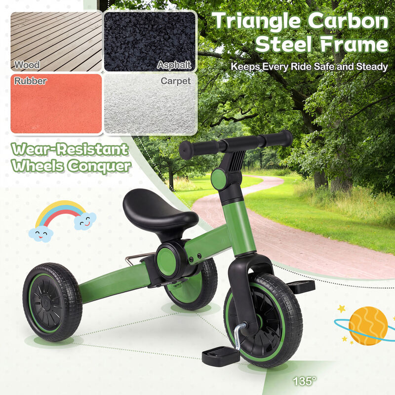 5 in 1 Kids Bike for Toddlers with Pedal Conversion and Balance Mode image number 6