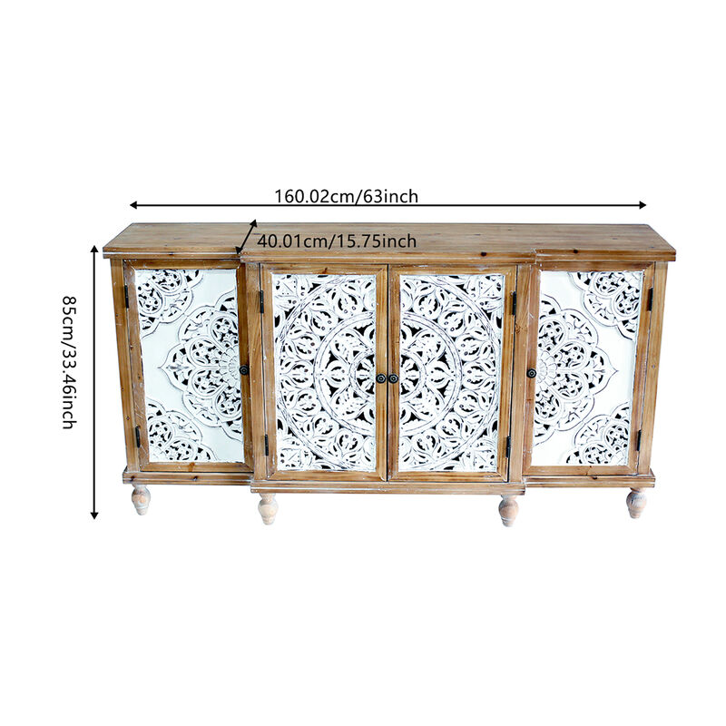 Flofpo Hollow-Carved Accent Sideboard image number 4