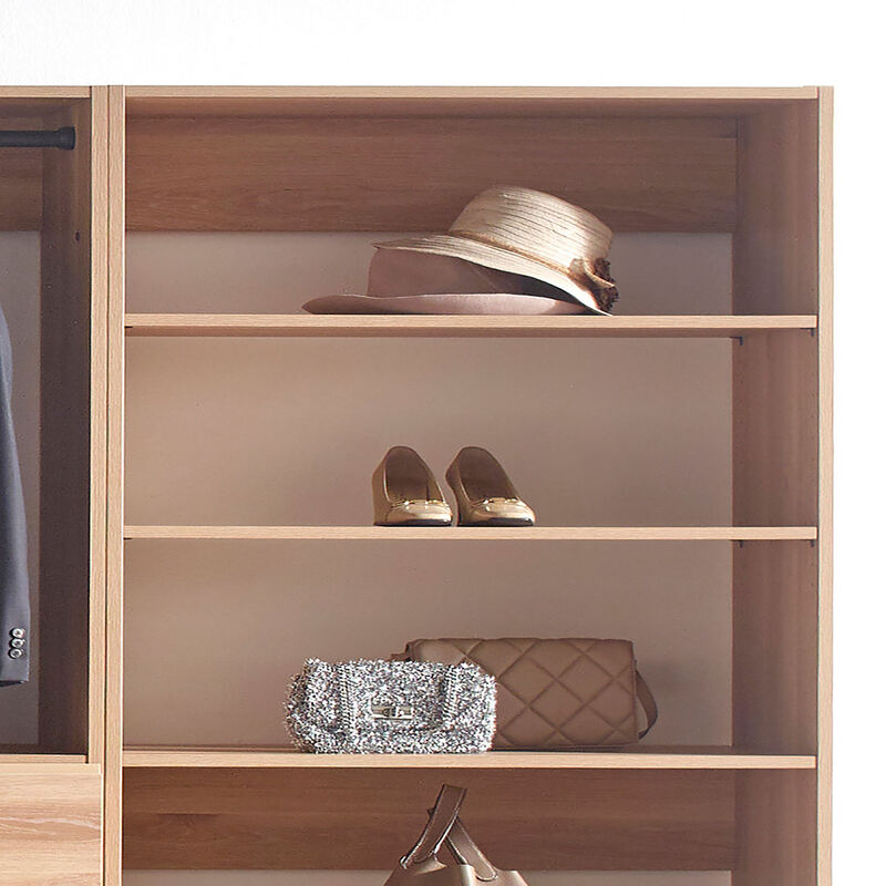 Prosper Oak Freestanding Walk in Wood Closet System