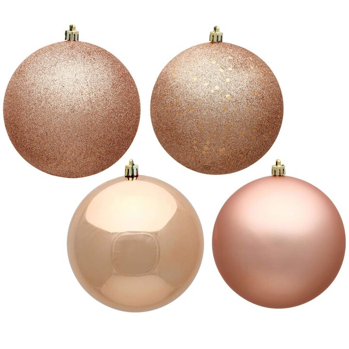 Vickerman 2.75" Rose Gold 4-Finish Ball Ornament Assortment, 20 per Box