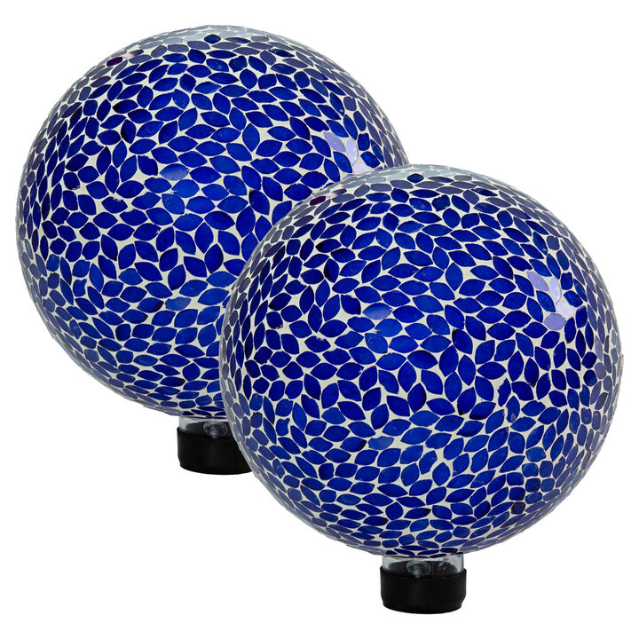 Sunnydaze 10" Mosaic Glass Gazing Ball for Garden, Globe for Outdoor Decor