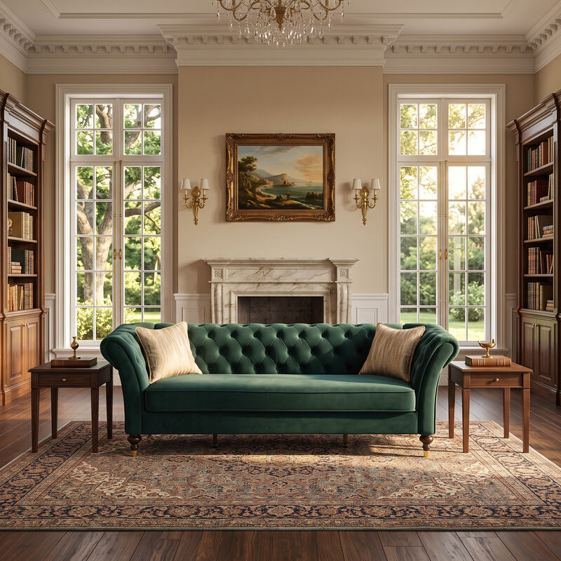 Kalsor Velvet Sofa image number 1