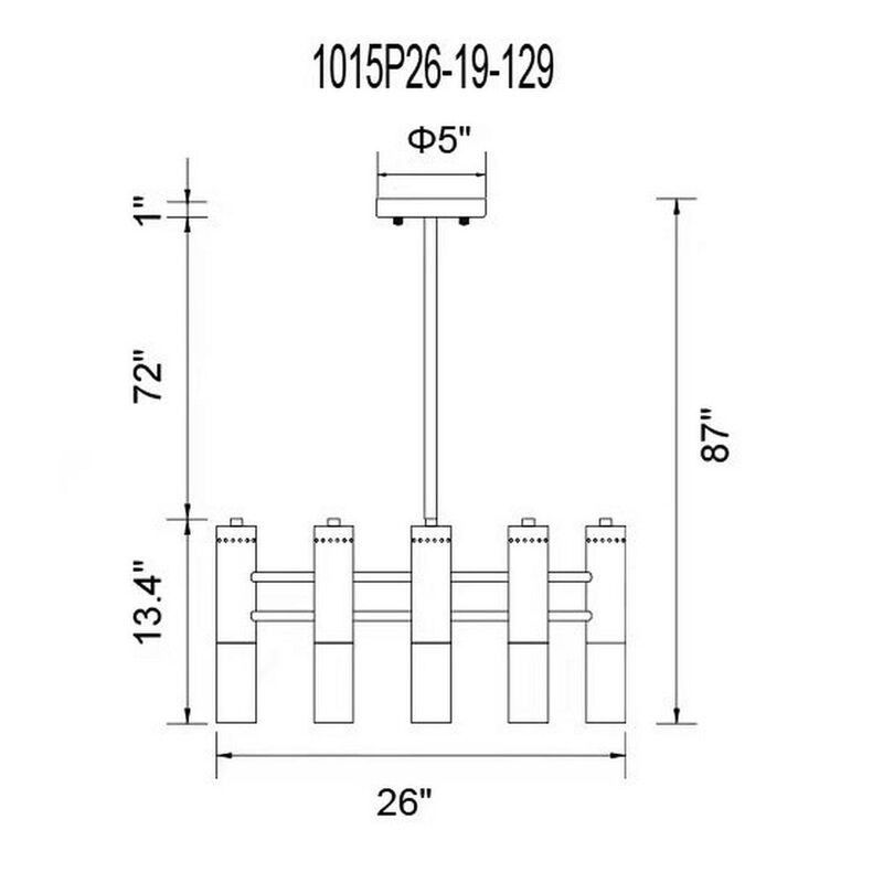 CWI Lighting Anem 19 Light Down Chandelier With Matte Black & Satin Gold Finish