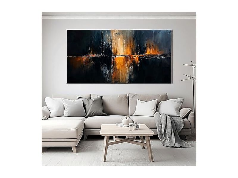 Canvas Wall Art Decor Modern Black Large Gold Work Living Room Abstract Walls image number 3
