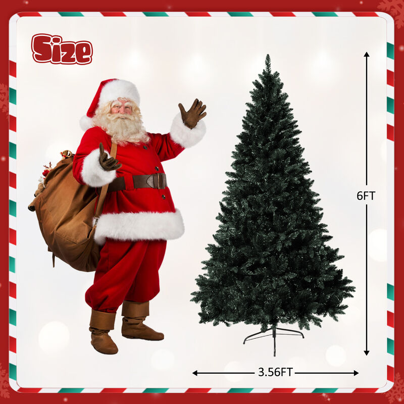 6' Pre-Lit Artificial Hinged Christmas Tree image number 9