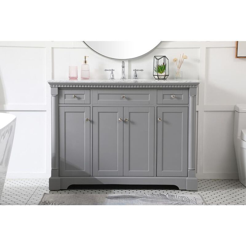 Elegant Kitchen and Bath 48 inch Single bathroom vanity in  Grey