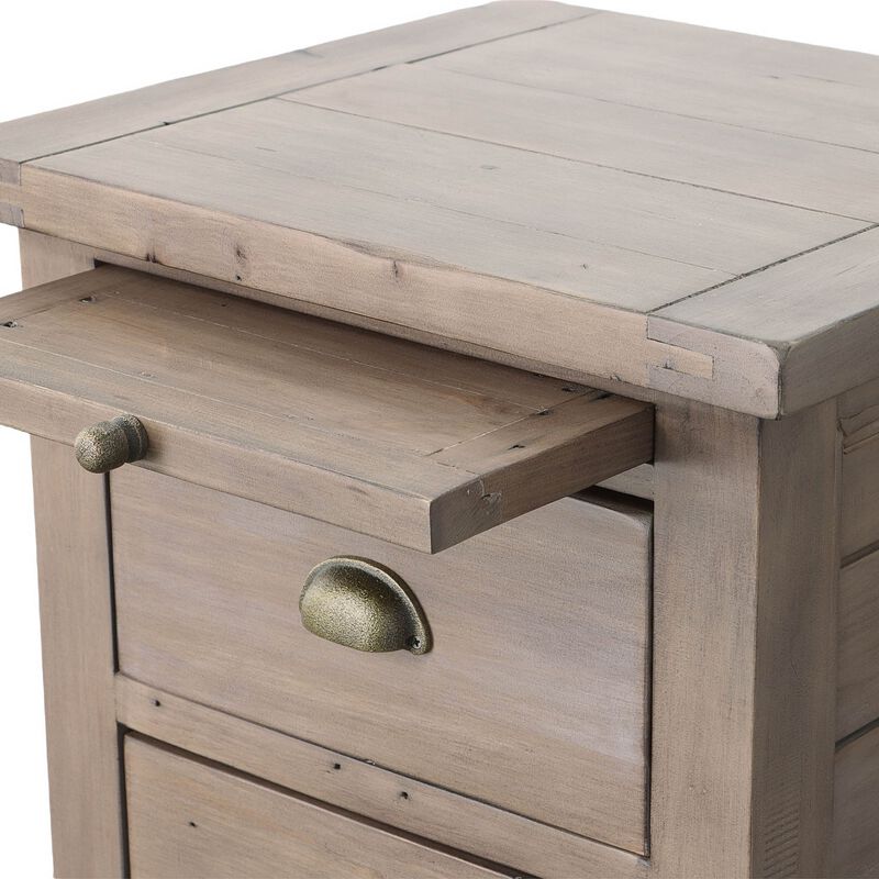 Irish Coast 3 Drawer Nightstand in Sand