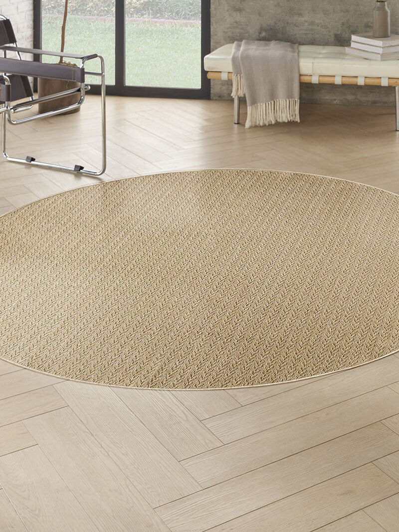 Tulum TLM02 Taupe 8' x Round Rug image number 4