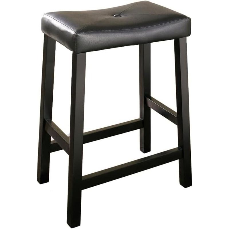 Oxford Kitchen Island W/Upholstered Saddle Stools