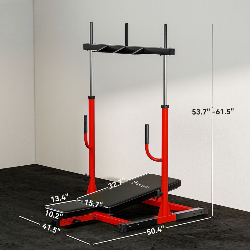 Hivvago Vertical Leg Press Machine with Adjustable Back, Head and Leg Positions image number 2
