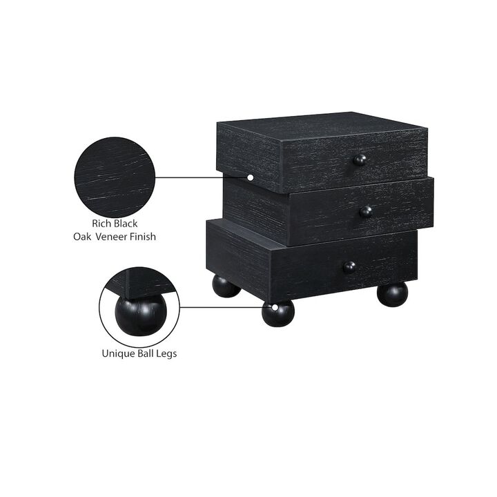 Meridian Furniture Askew Black Night Stand