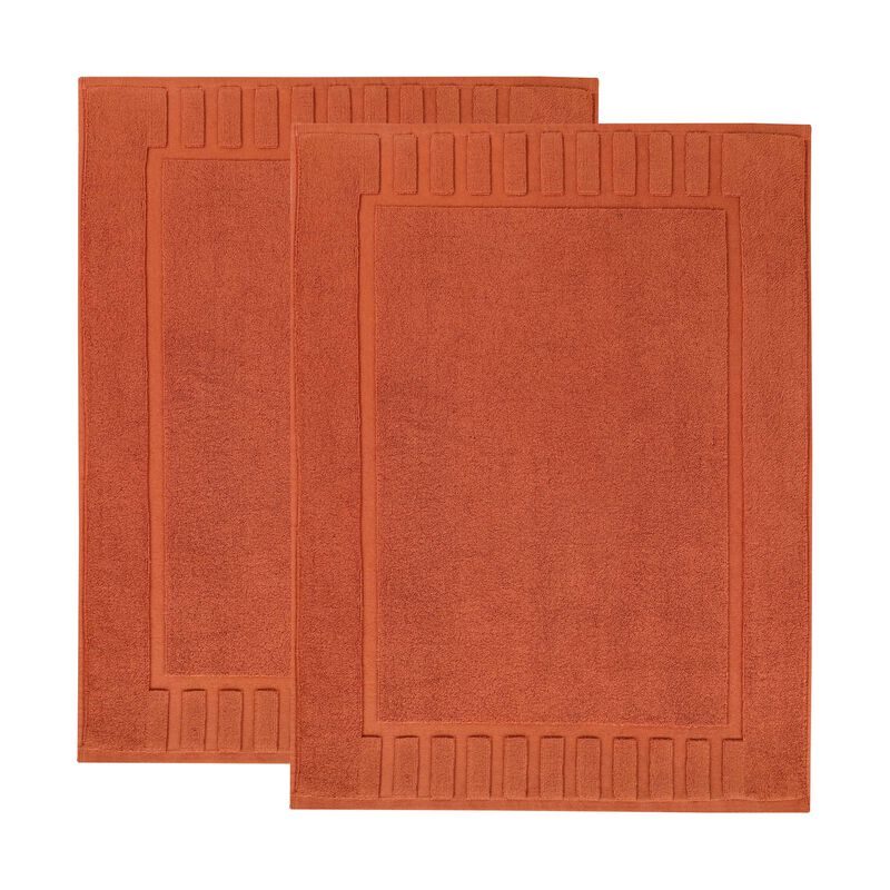 Modern Absorbent Cotton Bath Mat Set of 2 with Washable Fabric image number 0