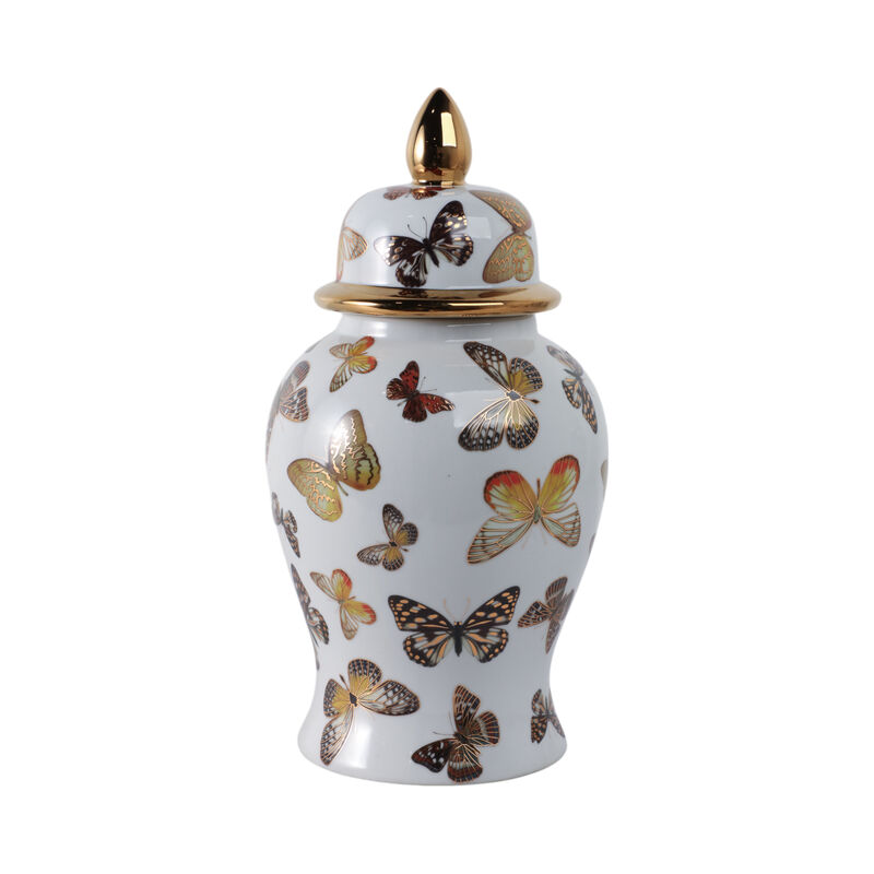 14x7" Butterflies Temple Jar image number 0