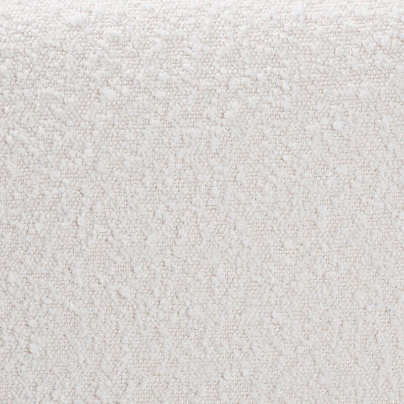 Baxton Studio Helios Boucle Dining Chair Set of 2 – Modern Armless Upholstered Accent Chair, Soft White, Minimalist Design