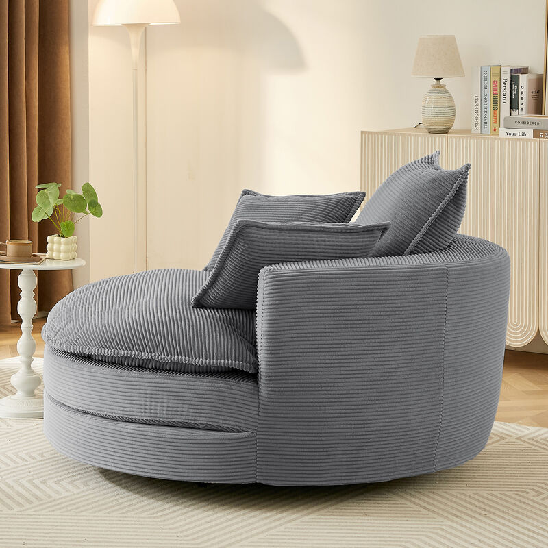 Merax 360&deg; Swivel Sofa Chair Accent Barrel Chair