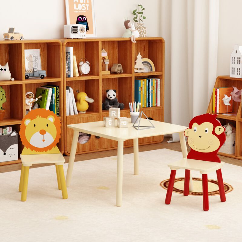 Clomko Kids Table and 2 Chairs Set image number 1