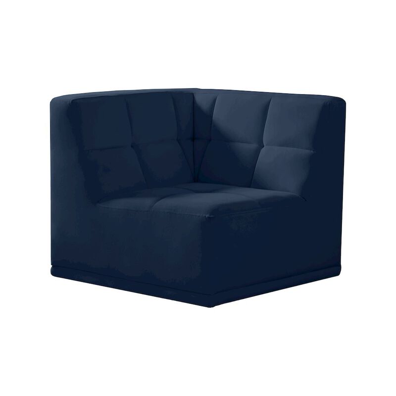 Meridian Furniture Relax Navy Velvet Corner Chair