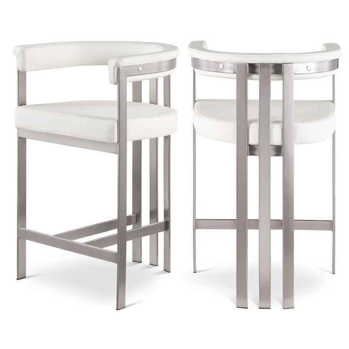 Meridian Furniture Marcello Velvet Counter Stool, Set of 2