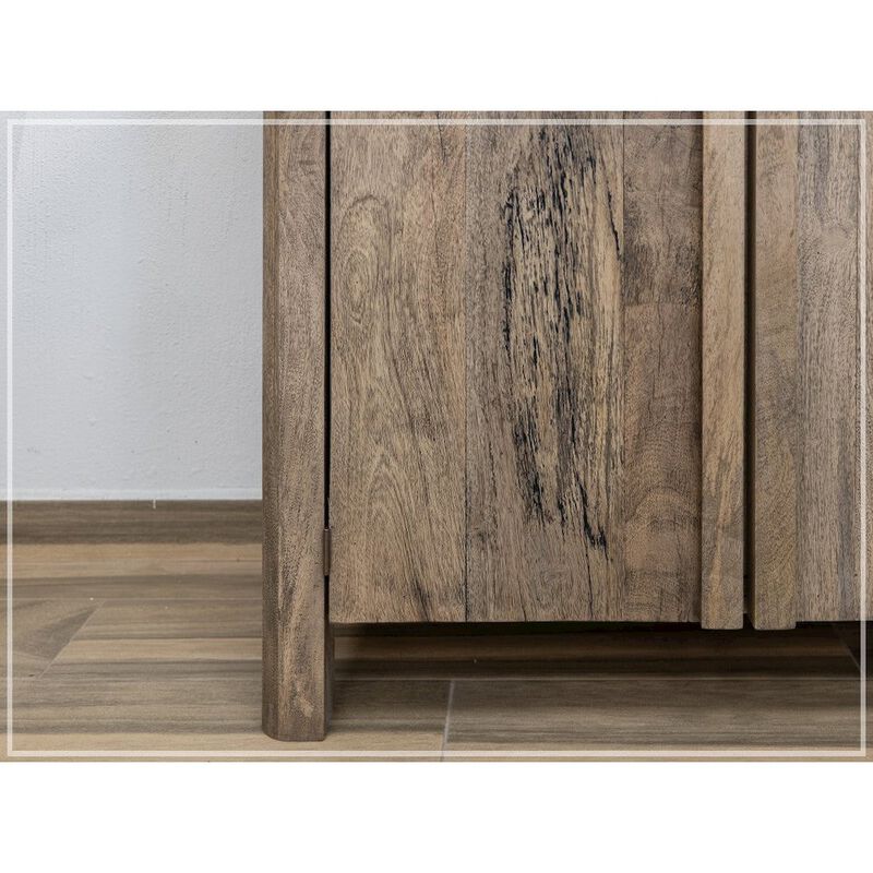 Crafter and Weavers Lotus Rustic Modern 4 Door Multi Purpose Console