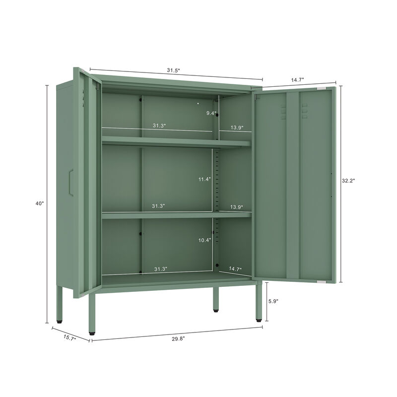 Naomi Green Cabinet Set
