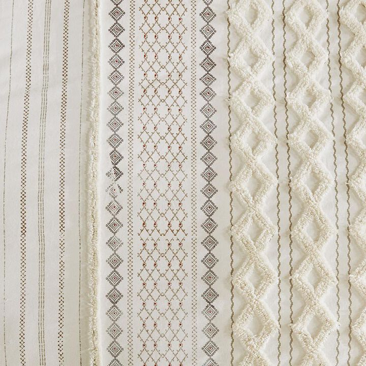 Belen Kox Charming Ivory Aztec Print Cotton Comforter Set, Belen Kox