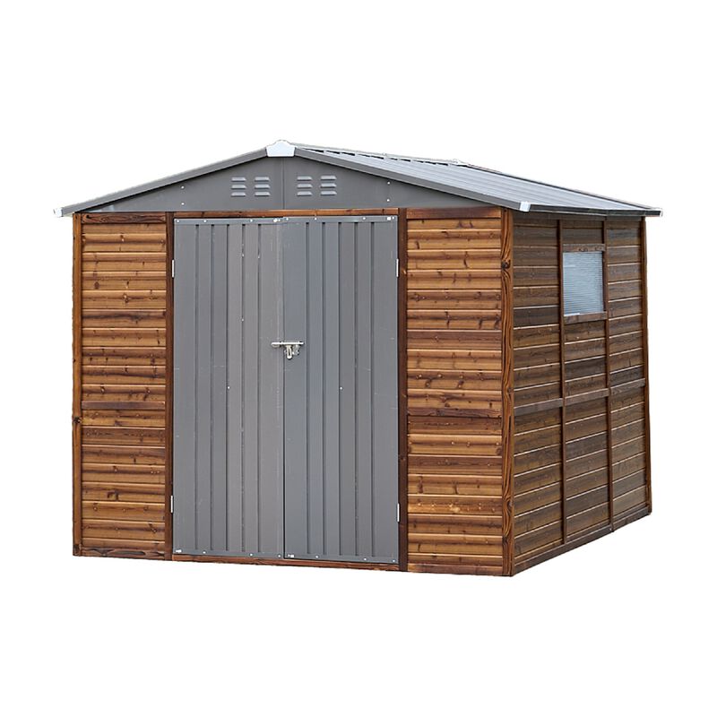 Mondawe 8x8FT Outdoor Cedarwood Storage Shed,Weather Resistance Drainage And Ventilation Tool Shed image number 0
