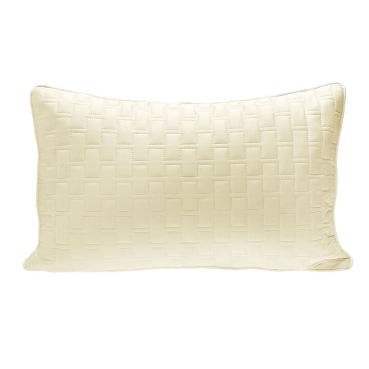 Bedvoyage 100% Rayon Viscose Bamboo Quilted Decorative Pillow, Throw Pillow