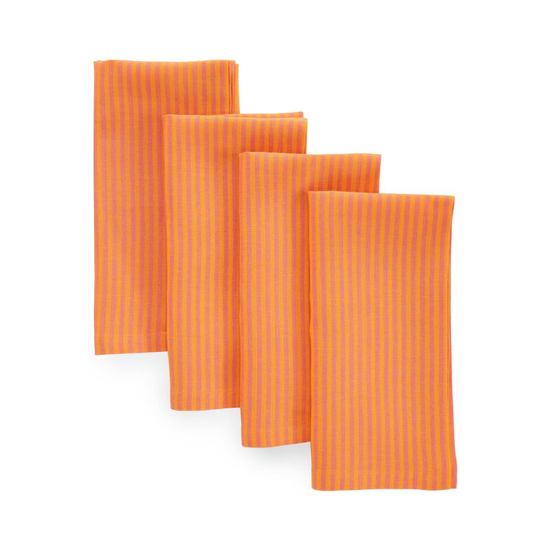 Linen Dinner Napkins - Narrow Stripe image number 0